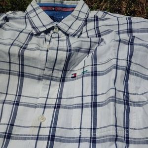 Vtg Tommy Hilfiger Plaid button up size L